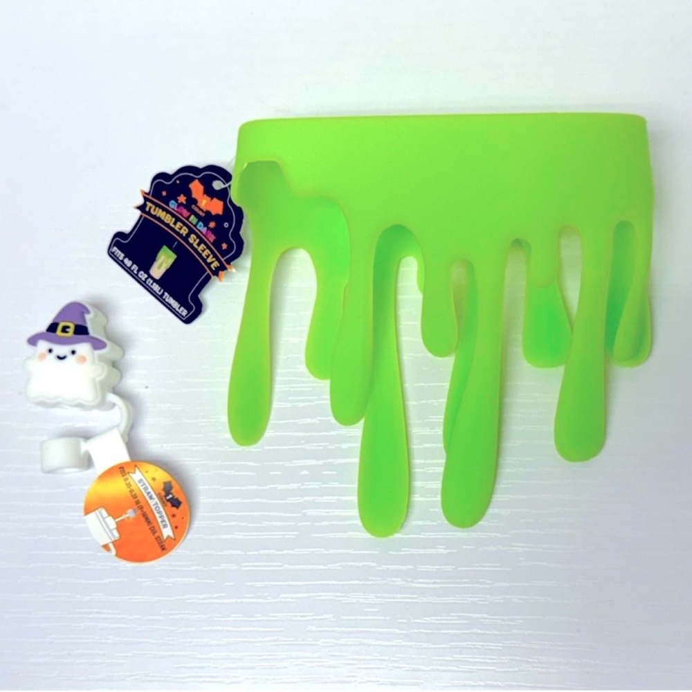 3 for $15 SALE Target Glow in the Dark Drip Sleeve & Ghost Straw Topper New